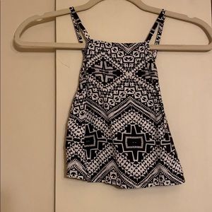 Black and White crop top